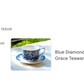 Blue Diamond Fine Porcelain Cup and Saucer