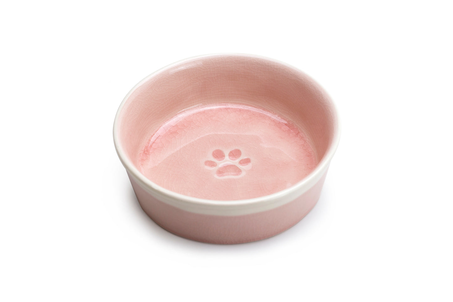 6.25" Organic Coral Reactive Glazed Heavy Weight Ceramic Pet Bowl