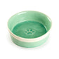 6.25" Organic Green Reactive Glazed Heavy Weight Ceramic Pet Bowl