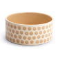 7" Taupe Dots Heavy Weight Ceramic Pet Bowl