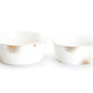 Silver Gold Sunburst Fine Porcelain Pet Bowl - 2 Sizes Available