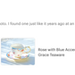 Rose with Blue Accent Fine Porcelain Tea Cup and Saucer