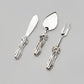 Silver Plated Hostess Flatware Set of 3 with Ribbon Handle Design