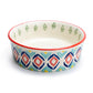 6.25" Organic Ikat Multicolor Heavy Weight Ceramic Pet Bowl