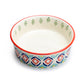 6.25" Organic Ikat Multicolor Heavy Weight Ceramic Pet Bowl