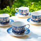 Grace Teaware Blue Diamond Cup and Saucer Set