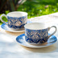 Grace Teaware Blue Diamond Coffee Cup and Saucer