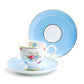 Stechcol Gracie Bone China Baby Blue Katie Rose Bone China Tea Cup and Saucer Set