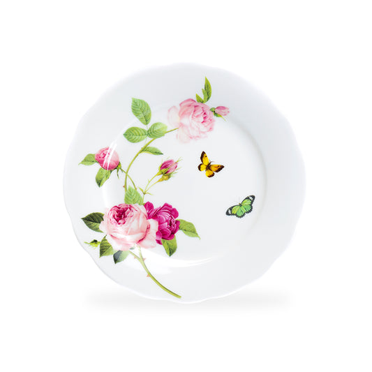 Stechcol Gracie Bone China Kensington Pink Rose Dessert Plate