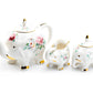 Grace Teaware Rose Elephant Fine Porcelain 3-Piece Tea Set