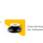 Ouija Astrology Black Gold Tea Cup and Saucer