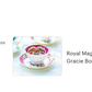 Royal Magenta Gold Bone China Tea Cup and Saucer