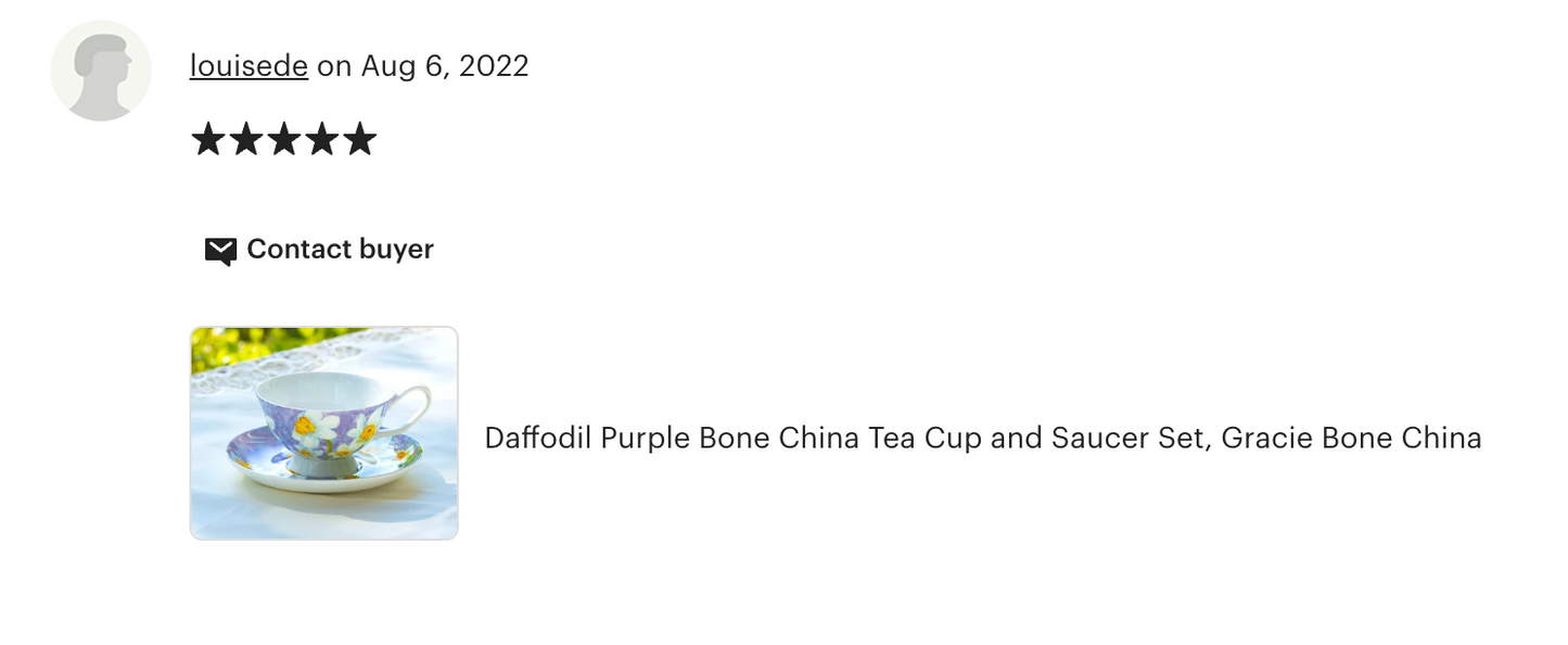 Daffodil Purple Bone China Tea Cup and Saucer
