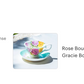 Rose Bouquet Mint Bone China Tea Cup and Saucer