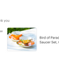Bird of Paradise and Monstera Leaf Bone China Tea Cup and Saucer