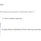 Purple Pansy Gold Bone China Tea Cup and Saucer