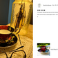 Gold Black Stem Rose Bone China Tea Cup and Saucer