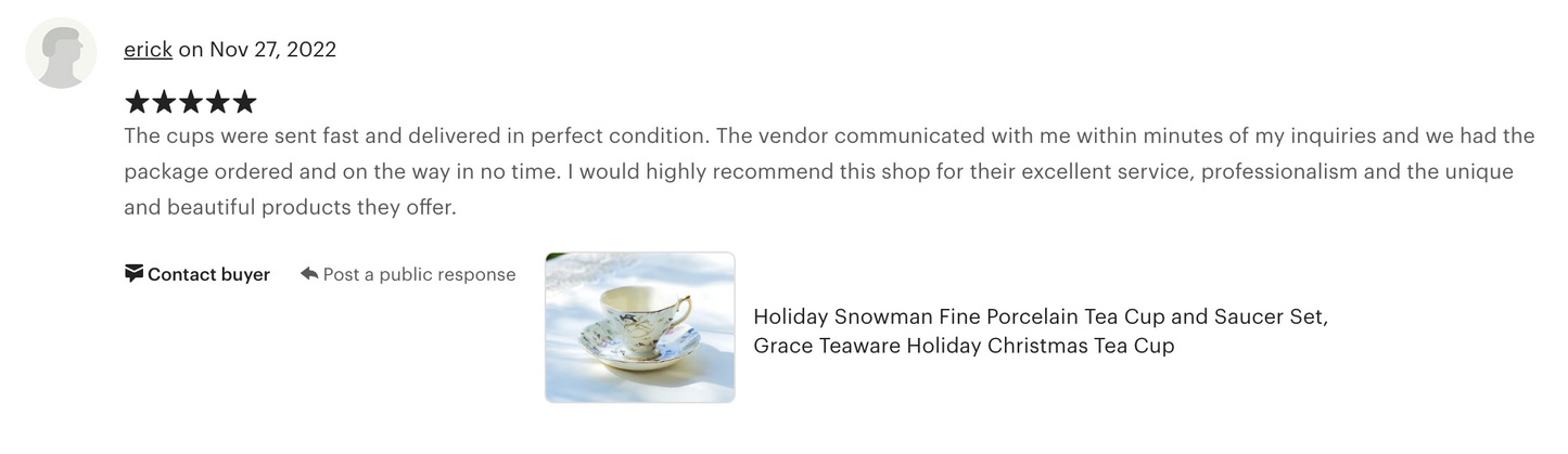 Holiday Snowmen Fine Porcelain Tea Cup and Saucer