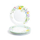 Gracie Bone China 7.5" Summer Meadow Bone China Dessert Plate Set of 4 Assorted