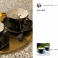 Black Gold Scallop Fine Porcelain Tea Cup and Saucer