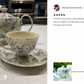 Blue Rose Toile Fine Porcelain Tea Set