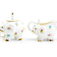 Grace Teaware Floral Elephant Fine Porcelain Sugar & Creamer Set