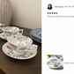 Flower Field Bone China Tea Cup and Saucer Set of 4
