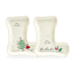Potter's Studio Organic Texture Santa Stocking Serving Tray Christmas Tree Santa Sleight 