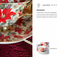 Poinsettia Chintz Gold Bone China Tea Cup and Saucer