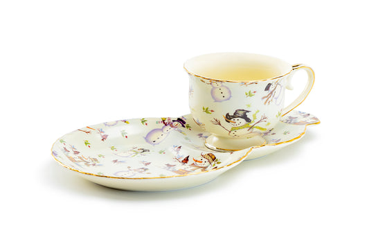 Holiday Snowmen Tea Snack Set