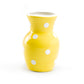 Terramoto Ceramic Polka Dots Vase - White on Yellow